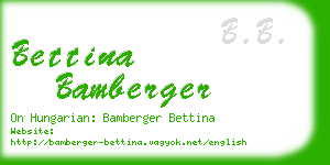 bettina bamberger business card